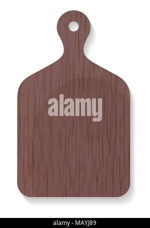 Vector illustration of wooden cutting board isolated on white background Stock Vector