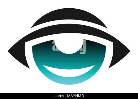 abstract ufo eye logo icon Stock Vector