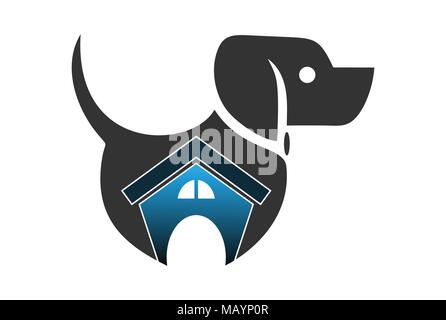 dog house logo vector icon Stock Vector