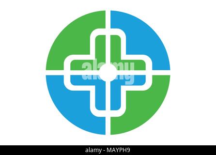 abstract medical logo icon Stock Vector