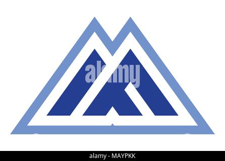 mountains letter m logo icon Stock Vector