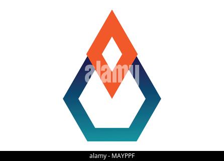 polygon logo abstract mountain Stock Vector
