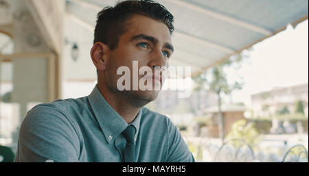 Hipster young man wearing sunglesses working outside of the office. Stock Photo