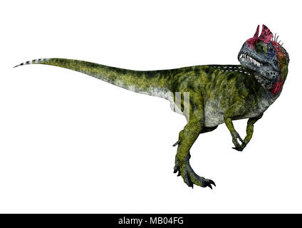 3D rendering of a dinosaur Cryolophosaurus isolated on white background Stock Photo