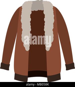 winter jacket clothes icon Stock Vector