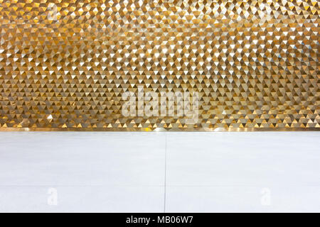 Geometric wall background and flooring tiles. Stock Photo