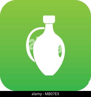 Clay jug icon digital green Stock Vector