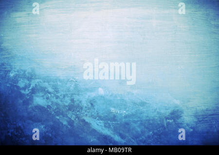 Blue grunge painted wall. Abstract grunge modern wallpaper. Design element Stock Photo