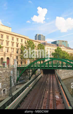 The open portion of the Viennese subway. Vienna. Austria Stock Photo