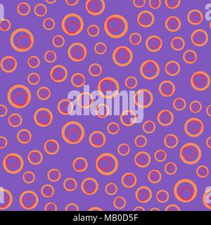 Vector seamless pattern with dots and round shapes. Abstract background with round brush strokes. Colorful hand drawn Stock Vector