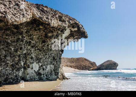 Cabo de Gata-Nijar Natural Park, Almeria province, Andalusia, Spain : Deserted Monsul beach near San José village. Stock Photo