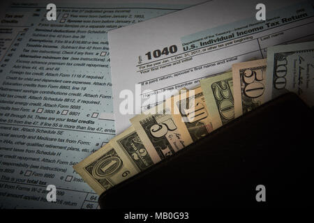 Income tax form 1040 Stock Photo