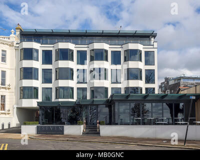 SOUTHEND-ON-SEA, ESSEX, UK - MARCH 29, 2018:  Exterior view of the Seven Boutique Hotel in Clifton Terrace Stock Photo