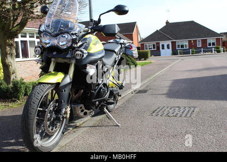 Triumph Tiger 800 Motorcycle Stock Photo