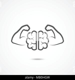 Willpower icon on white Stock Vector