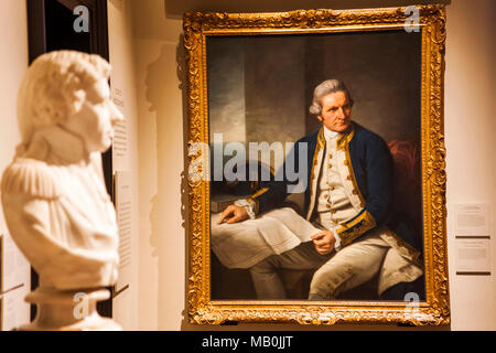 England, London, Portrait of Captain James Cook (1728-79) by John ...