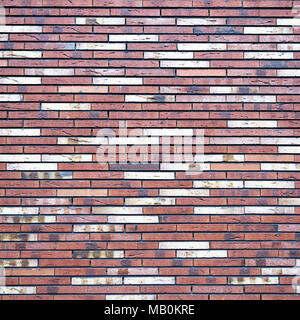 part of modern multi colored masonry of brick wall Stock Photo