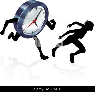 Work Life Balance Race Concept Stock Vector