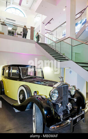 England, London, Covent Garden, London Film Museum, Rolls Royce Phantom III Car from James Bond Movie Goldfinger dated 1964 Stock Photo