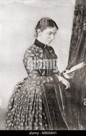 Mary Augusta Ward, née Arnold,  1851 – 1920.  British novelist who wrote under her married name as Mrs Humphry Ward.  From The International Library of Famous Literature, published c. 1900 Stock Photo