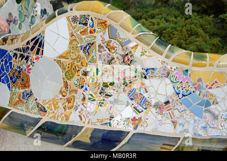 Gaudi's Parc Guell, Barcelona, Catalonia, Spain Stock Photo