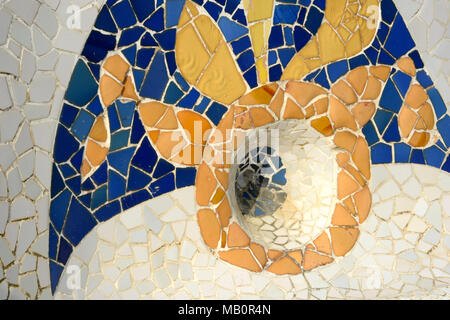 Gaudi's Parc Guell, Barcelona, Catalonia, Spain Stock Photo