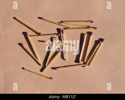 many matches sticks for lighting a fire Stock Photo