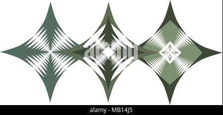 Ornamental geometric, medieval styled symbolic floral pattern Stock Vector
