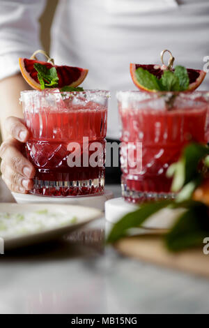 Blood Orange Margarita Stock Photo