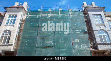 construction near scaffolding window building stairs multiple industry repair exterior under alamy plaster external works