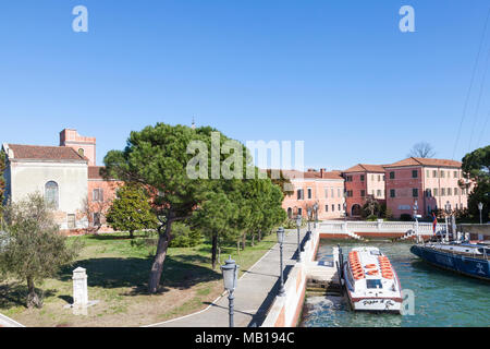 The Armenian Catholic Mekhitarist Monastery on San Lazzaro Island (San Lazzaro degli Armeni) , Venetian Lagoon, Venice, Veneto, Italy Stock Photo