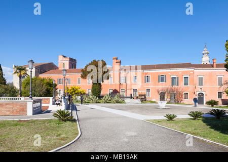 The Armenian Catholic Mekhitarist Monastery on San Lazzaro Island (San Lazzaro degli Armeni) , Venetian Lagoon, Venice, Veneto, Italy Stock Photo