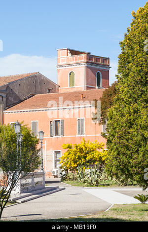 The Armenian Catholic Mekhitarist Monastery on San Lazzaro Island (San Lazzaro degli Armeni) , Venetian Lagoon, Venice, Veneto, Italy Stock Photo