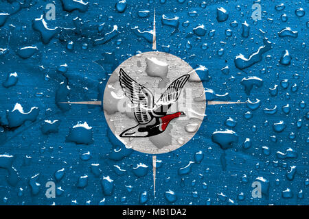 flag of Taymyr Autonomous Okrug with rain drops Stock Photo