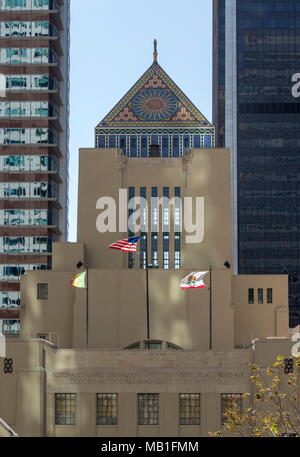 Central Library Goodhue building (1926), Downtown Los Angeles, California, USA. Stock Photo