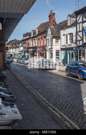 Newport in Telford a typical small rural Market town high streets in the UK, 6 miles north of Telford, population of 11,387 people. Stock Photo