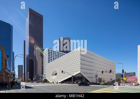The Broad contemporary art museum on Grand Avenue in Downtown Los Angeles, California, USA Stock Photo