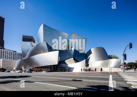 The Walt Disney Concert Hall at 111 South Grand Avenue in downtown Los Angeles, California, USA