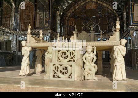 The Marble Throne (1751) in the Golestan Palace, Tehran, Iran. Stock Photo