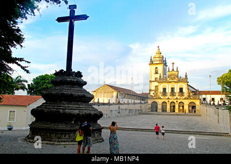 Conjunto Cultural São Francisco formado pelo Convento e a igreja de Santo Antônio, com a capela de São Francisco, 1789 , Historic Center, João Pessoa, Stock Photo