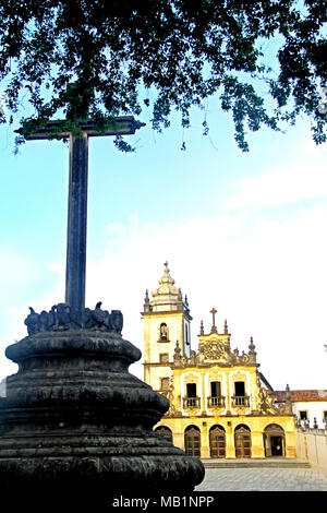 Conjunto Cultural São Francisco formado pelo Convento e a igreja de Santo Antônio, com a capela de São Francisco, 1789 , Historic Center, João Pessoa, Stock Photo