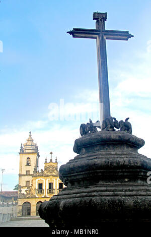 Conjunto Cultural São Francisco formado pelo Convento e a igreja de Santo Antônio, com a capela de São Francisco, 1789 , Historic Center, João Pessoa, Stock Photo