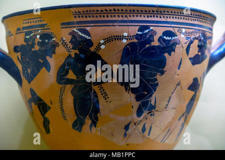 Athens, Greece - December 28, 2017: Museum of the Ancient Agora inside Stoa of Attalos in Athens, Greece. Stock Photo