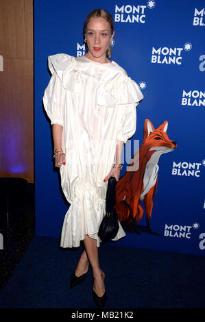 New York, USA. 4th April, 2018. Chloe Sevigny attending the Montblanc Meisterstuck Le Petit Prince event at One World Trade Center Observatory on April 4, 2018 in New York City. Credit: Geisler-Fotopress/Alamy Live News Stock Photo