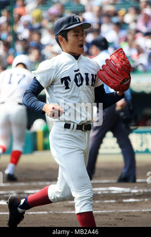 Hananaki Higashi Baseball Team ユニフォーム hyogo-japan-4th-apr-2018-akira