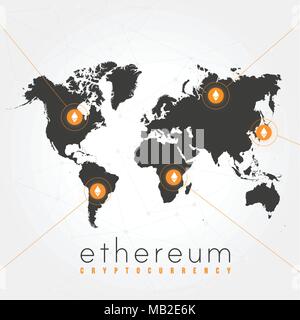Ethereum vector concept illustration Stock Vector