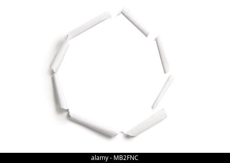 Paper hole isolated on white background Stock Photo
