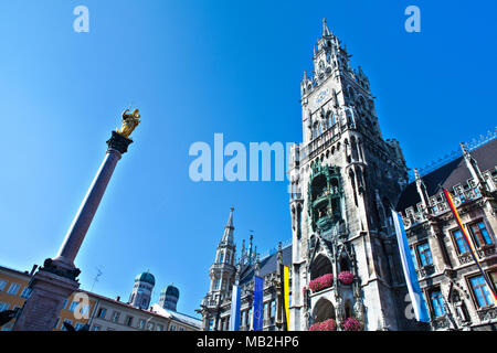 Town Hall on Marienplatz square in Munich, Germany Stock Photo