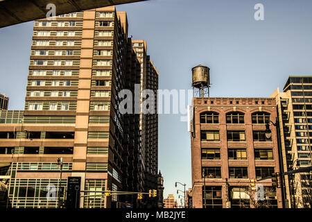 Detroit Michigan Cityscape. Downtown Detroit Michigan urban skyline. Detroit is the largest city in the state of Michigan. Stock Photo