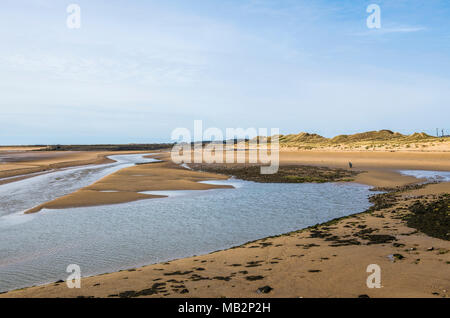 Burry Port West Beach on the Carmarthen Coast, south Wales Stock Photo